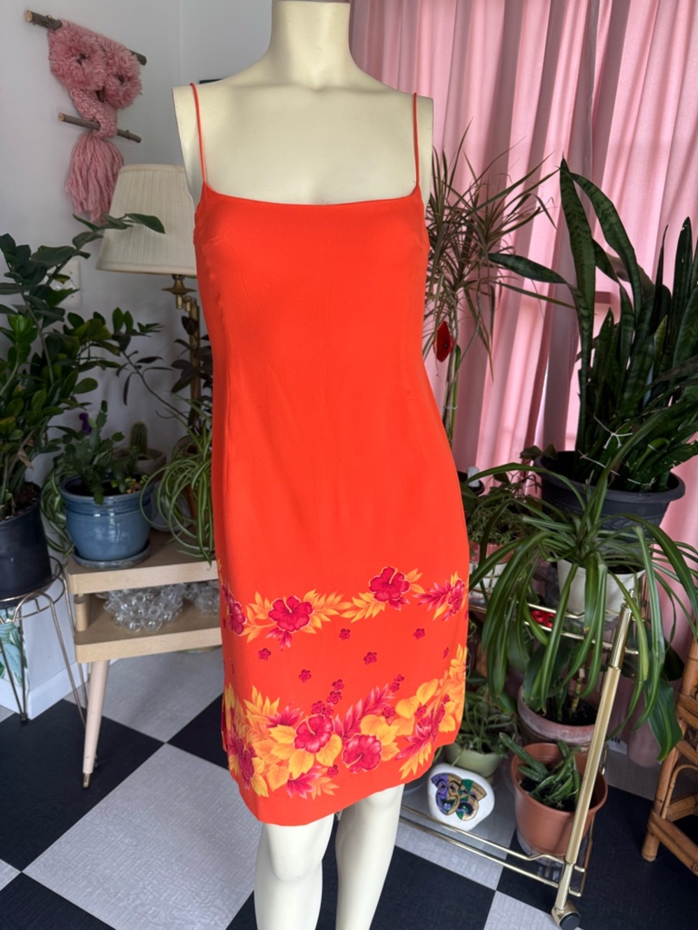 Ralph Lauren Black Label Silk Tropical Cocktail Dress – Size 2 Y2K Resort Vibes